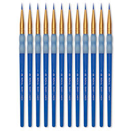 Royal & Langnickel Big Kid's Choice Lil' Grippers Synthetic Brushes - Liner, Size 1, Pkg of 12