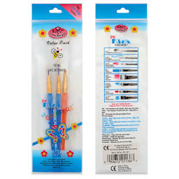 Royal & Langnickel Big Kid's Choice Lil' Grippers Synthetic Brushes - Detail, Set of 3