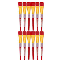 Royal & Langnickel Big Kid's Choice Glaze Brush Set - Set of 12, Flat, Size 1"
