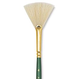 Princeton Good Synthetic Golden Taklon Brush - Fan, Short Handle, Size 4