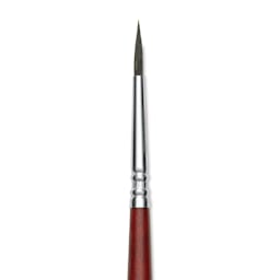Escoda Aquario Squirrel Hair Brush - Round, Short Handle, Size 2, close-up