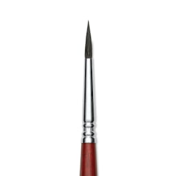 Escoda Aquario Squirrel Hair Brush - Round, Short Handle, Size 4, close-up