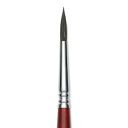 Escoda Aquario Squirrel Hair Brush - Round, Short Handle, Size 6, close-up