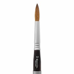 Escoda Optimo Kolinsky Sable Watercolor Travel Brush - Round, Size 10, close up