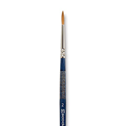 Escoda Optimo Kolinsky Sable Brush - Pointed Round, Short Handle, Size 2