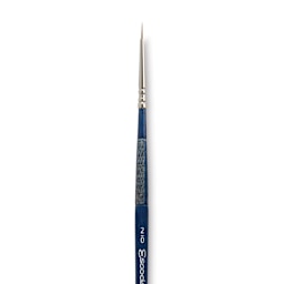 Escoda Optimo Kolinsky Sable Brush - Pointed Round, Short Handle, Size 2/0