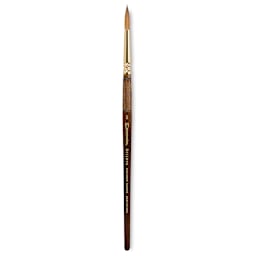 Escoda Reserva Kolinsky-Tajmyr Sable Brush - Pointed Round, Short Handle, Size 6 (full length)