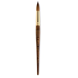 Escoda Reserva Kolinsky-Tajmyr Sable Brush - Pointed Round, Short Handle, Size 16 (full length)