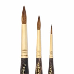 Escoda Reserva Kolinsky-Tajmyr Sable Brush - Set of 3, Pocket Round