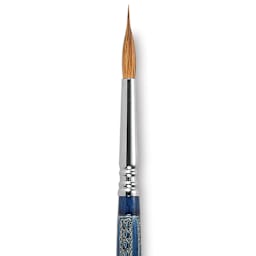 Escoda Optimo Kolinsky Sable Brush - Reservoir Liner, Short Handle, Size 6 close up