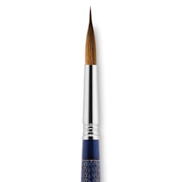Escoda Optimo Kolinsky Sable Brush - Reservoir Liner, Short Handle, Size 10 close up