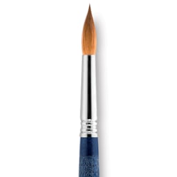 Escoda Optimo Kolinsky Sable Brush - Reservoir Liner, Short Handle, Size 12 close up