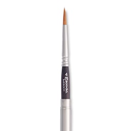 Escoda Barroco Toray Gold Synthetic Travel Brush - Round, Size 4, close-up