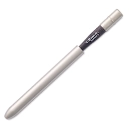 Escoda Barroco Toray Gold Synthetic Travel Brush - Round, Size 6, brush inserted inside the handle