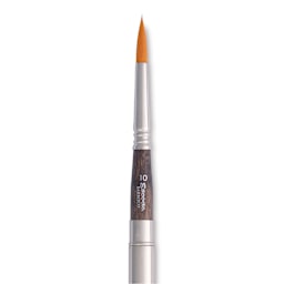Escoda Barroco Toray Gold Synthetic Travel Brush - Round, Size 10, close-up