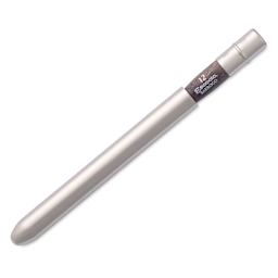 Escoda Barroco Toray Gold Synthetic Travel Brush - Round, Size 12, brush inserted inside the handle