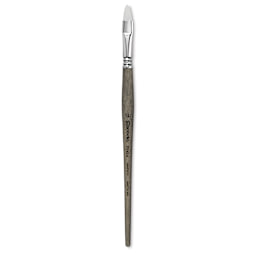 Escoda Perla Toray White Synthetic Brush - Bright, Short Handle, Size 12