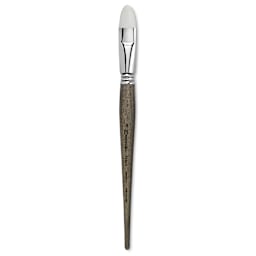 Escoda Perla Toray White Synthetic Brush - Bright, Short Handle, Size 18