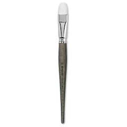 Escoda Perla Toray White Synthetic Brush - Bright, Short Handle, Size 20