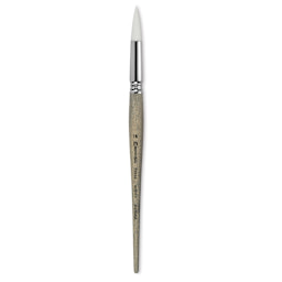 Escoda Perla Toray White Synthetic Brush - Round, Short Handle, Size 16