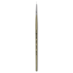 Escoda Perla Toray White Synthetic Brush - Round, Short Handle, Size 3/0