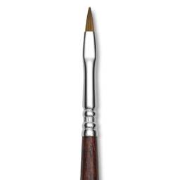 Escoda Prado Tame Synthetic Brush - Bright, Short Handle, Size 2 (Close-up of brush)