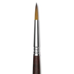 Escoda Prado Tame Synthetic Brush - Round, Short Handle, Size 6, close-up