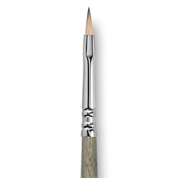 Escoda Tadami Synthetic Mongoose Brush - Filbert, Short Handle, Size 2 close up