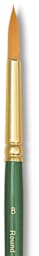 Princeton Good Synthetic Golden Taklon Brush - Round, Short Handle, Size 8 close up