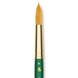Princeton Good Synthetic Golden Taklon Brush - Round, Short Handle, Size 16