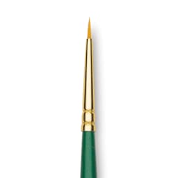 Princeton Good Synthetic Golden Taklon Brush - Round, Short Handle, Size 3/0