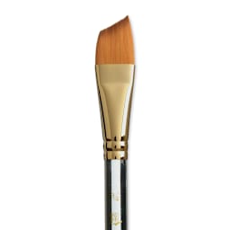 Princeton Heritage Sable Brush - Angular Wash, Short Handle, Size 3/4" close up