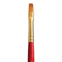 Princeton Heritage Sable Brush - Flat Shader, Short Handle, Size 6 close up