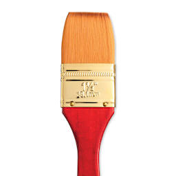 Princeton Heritage Sable Brush - Flat Wash, Short Handle, Size 1-1/2" close up