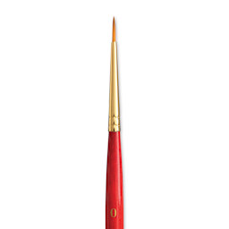 Princeton Heritage Sable Brush - Round, Short Handle, Size 0 close up