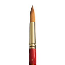 Princeton Heritage Sable Brush - Round, Short Handle, Size 16 close up