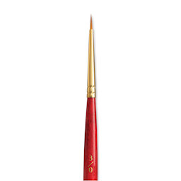 Princeton Heritage Sable Brush - Round, Short Handle, Size 3/0 close up