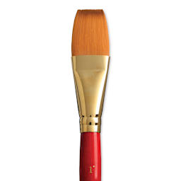 Princeton Heritage Sable Brush - One-Stroke, Short Handle, Size 1" close up
