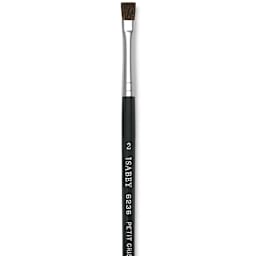Isabey Siberian Blue Squirrel Brush -  Flat, Short Handle, Size 2