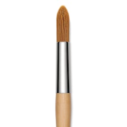 Blick Mega Golden Taklon Brush - Mega Round, Short Handle, Size 30, close up