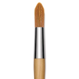Blick Mega Golden Taklon Brush - Mega Round, Short Handle, Size 40, close up