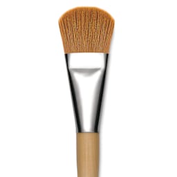 Blick Mega Golden Taklon Brush - Mega Filbert, Short Handle, Size 30, close up