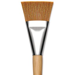 Blick Mega Golden Taklon Brush - Mega Flat, Short Handle, Size 50, close up