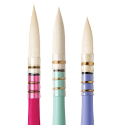 Da Vinci Pretty Art Brush Set, close up of included brushes