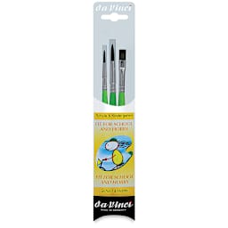 Fit For School & Hobby Brushes - Front of package of 3 Assorted brushes
