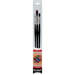 Da Vinci Artist Brush Set - Top Acryl Long Handle, Set of 3, front of packaging