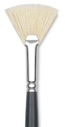 SNAP! Series 9700 Natural Bristle Brushes - Closeup of Fan brush shown