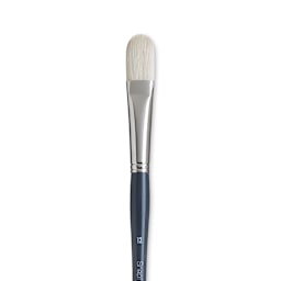 Princeton Snap! Natural Bristle Brush - Filbert, Long Handle, Size 12 close up