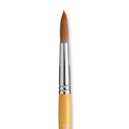 Princeton Snap! Golden Taklon Brush - Round, Short Handle, Size 12