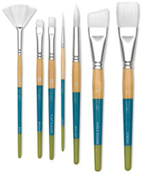 Princeton SNAP! White Taklon Brushes - Assorted styles shown